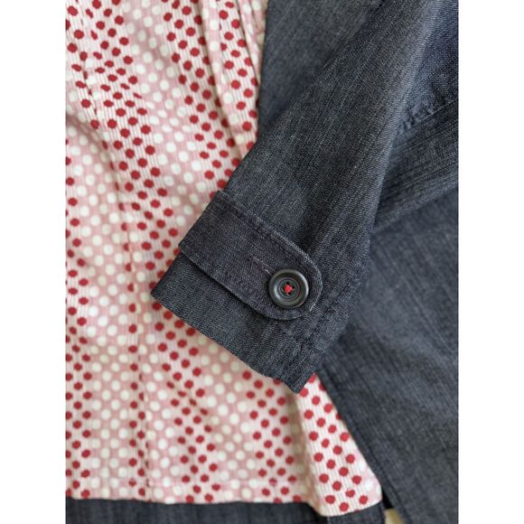 Vintage 90's LOFT Denim Peacoat Jacket (Dark Wash) - Picture 3 of 9